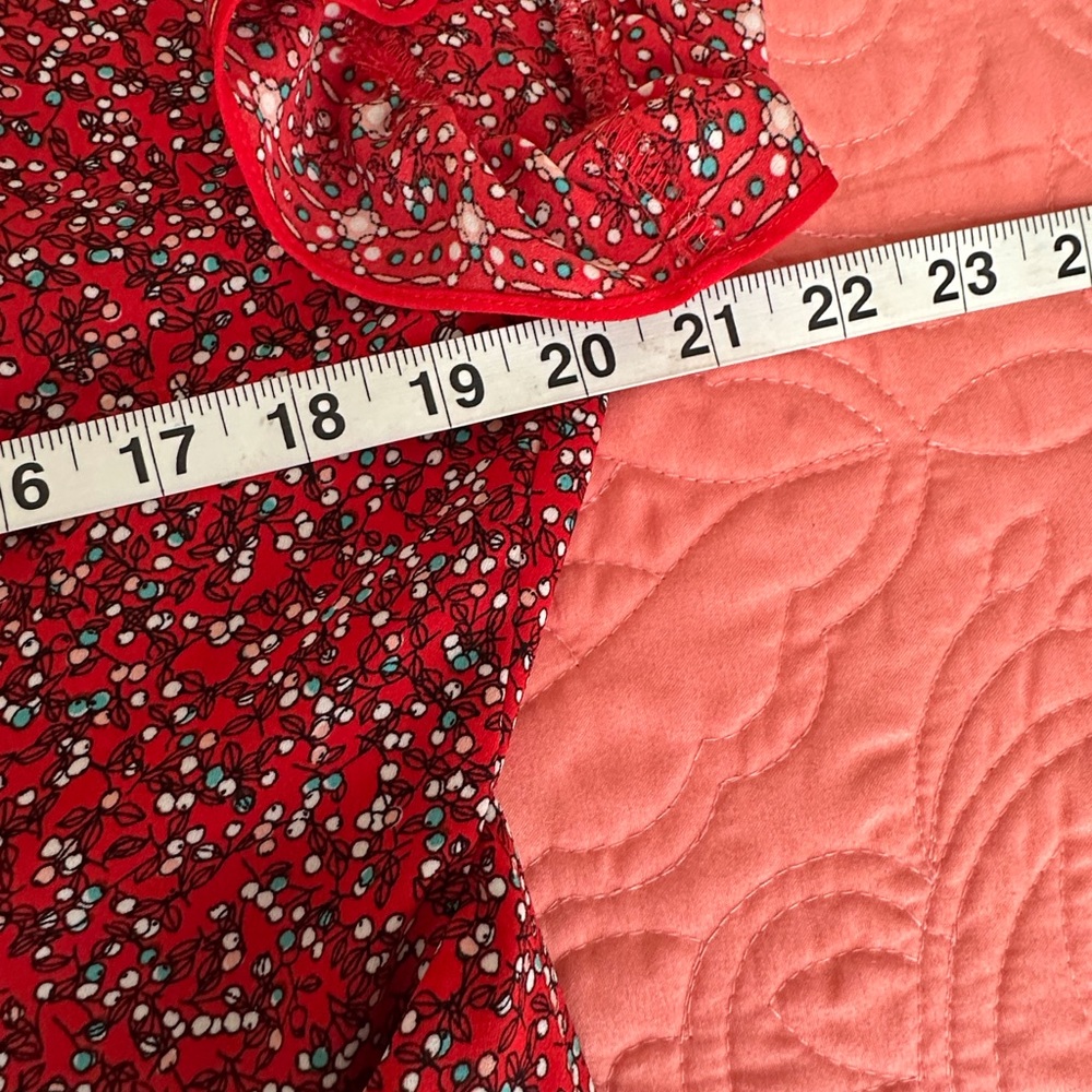 Max Studio Red Floral Midi Dress Size M - Picture 5 of 6